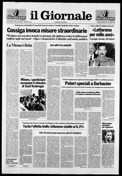 Il giornale : quotidiano del mattino